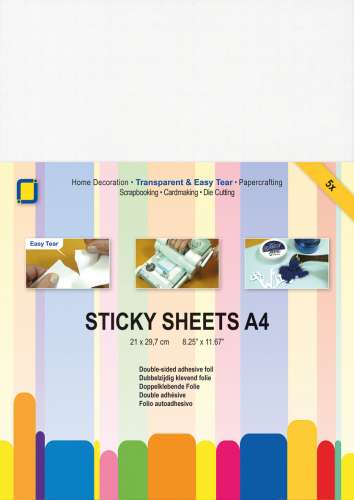 Sticky-Klebefolie, A4, 5 Bogen