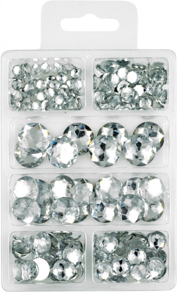 Acryl-Diamanten-Set, 6 - 18 mm, 30 g, 230 Stück