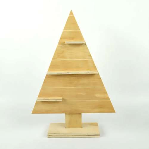 Weihnachts-Dekobaum, Holz, mit Regalen