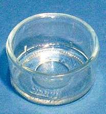 Teelichthülle Glas, Ø 3,8 cm, Höhe 2,5 cm