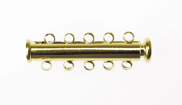 Magnetverschluss, 5-reihig, 30mm, gold