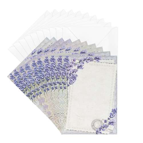 Design-Karten-Set, Lavendel, B6
