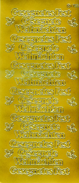 Stickerbogen, Gesegnetes Fest, 10 x 23 cm