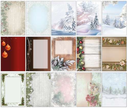 Kartenaufleger-Set, Weihnachten, aus Transparentpapier, 30 Aufleger A6