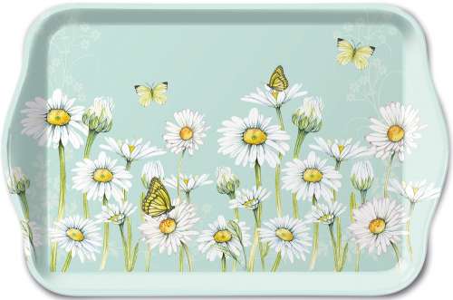 Design-Tablett, Gänseblümchen, Kunststoff, 13 x 21 cm
