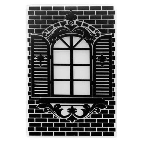 Prägeschablone, Fenster, Kunststoff, 14,5 x 9,5 cm