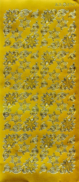 Stickerbogen, 3D-Blumen-Ecken, 10 x 23 cm