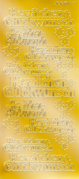Stickerbogen, Spiegel, Herzlichen Glückwunsch, 10 x 23 cm