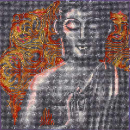 CRYSTAL ART Bilder-Set, Buddha, 30 x 30 cm, inkl. Rahmen und Werkzeug