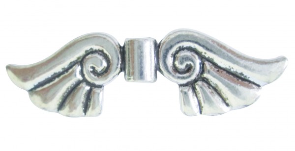 Engelflügel, Metall, silber, 43 x 14 mm, 2 Stück